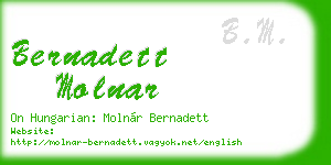 bernadett molnar business card